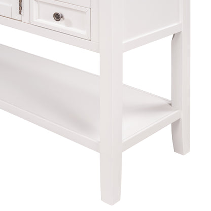 1st Choice 44.5" Modern Living Room Console Table Sofa Table in White