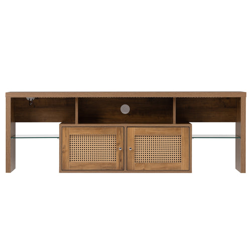 1st Choice Modern 60" TV Stand Cabinet with LED Light Adjustable Color