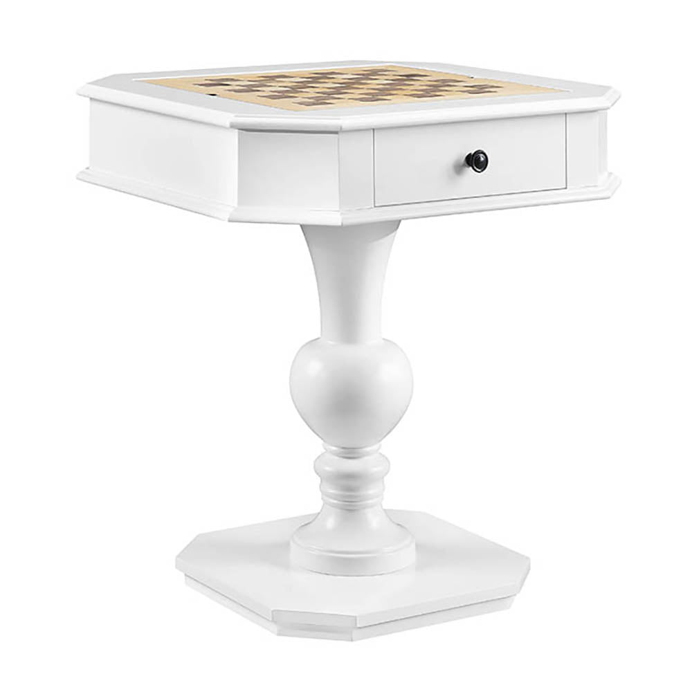 White Game Table with 2-drawer