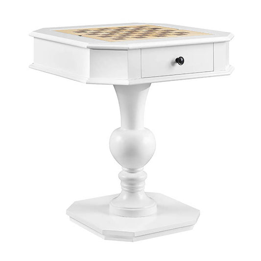 White Game Table with 2-drawer