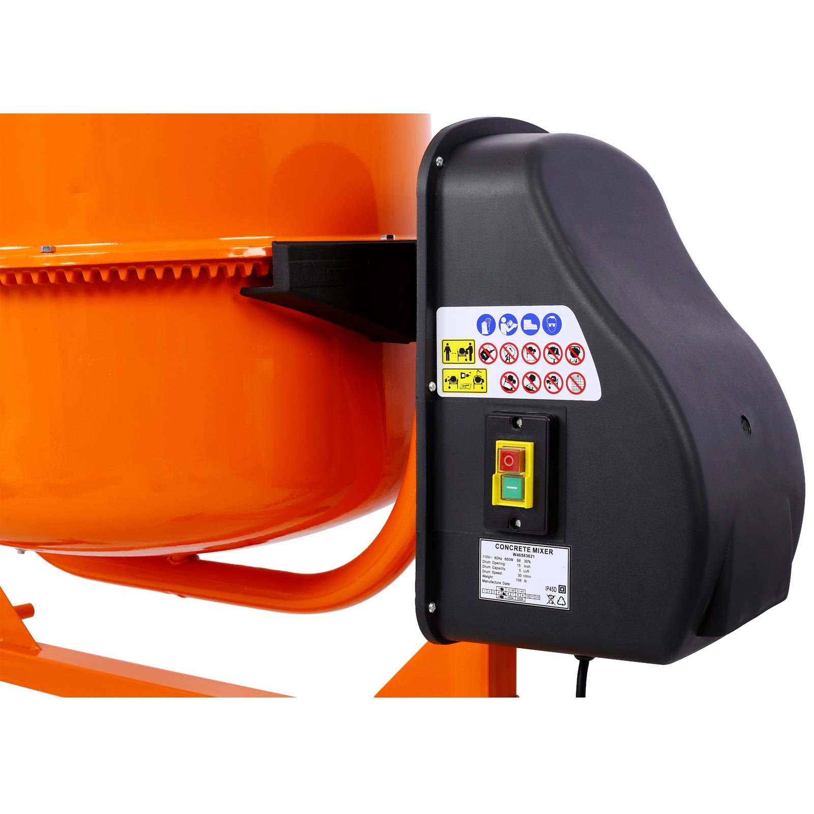 5 Cu Ft Electric Concrete Mixer – Heavy Duty Cement Mixing Machine - 1st Choice Furniture Direct
