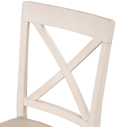 5-Piece Antique White Dining Set with Extendable Table - 1st Choice Furniture Direct