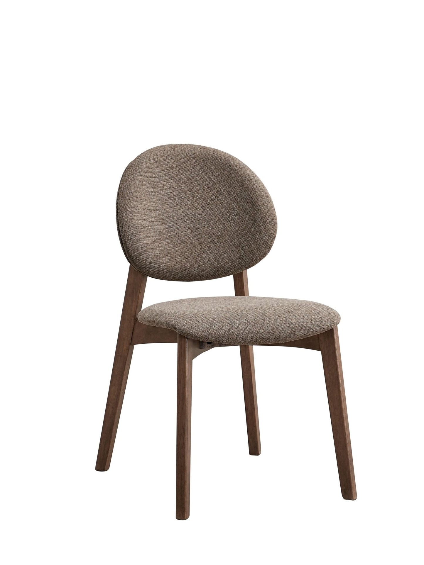 5-Piece Light Brown & Walnut Dining Set with Curved Base Table - 1st Choice Furniture Direct