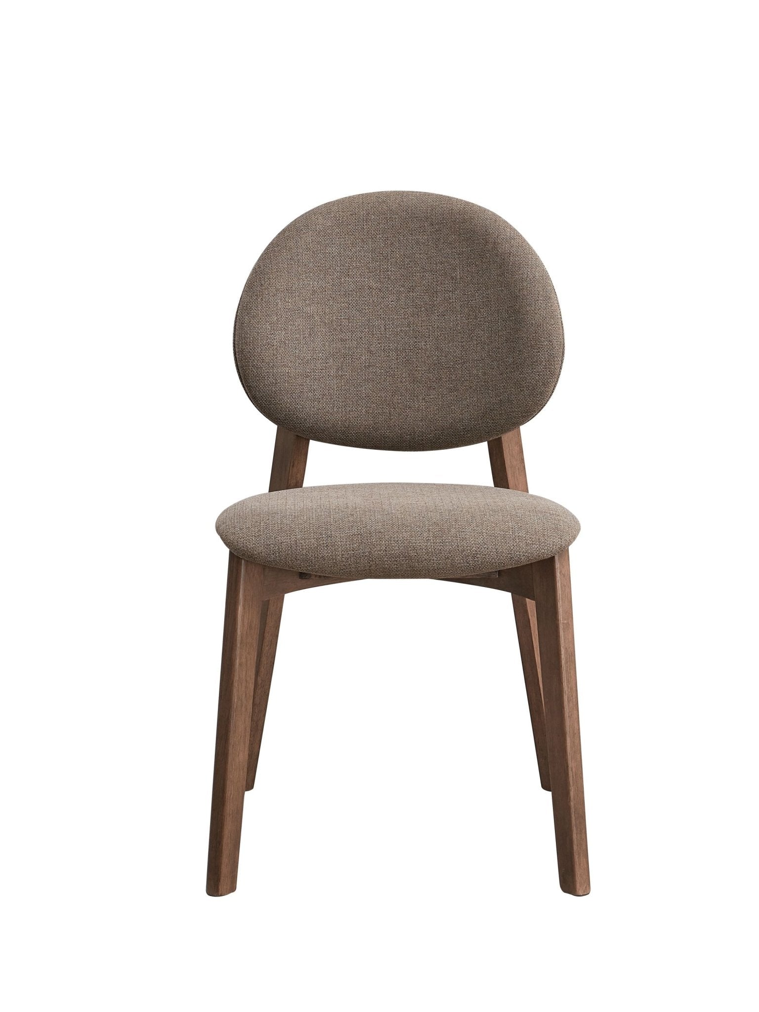 5-Piece Light Brown & Walnut Dining Set with Curved Base Table - 1st Choice Furniture Direct