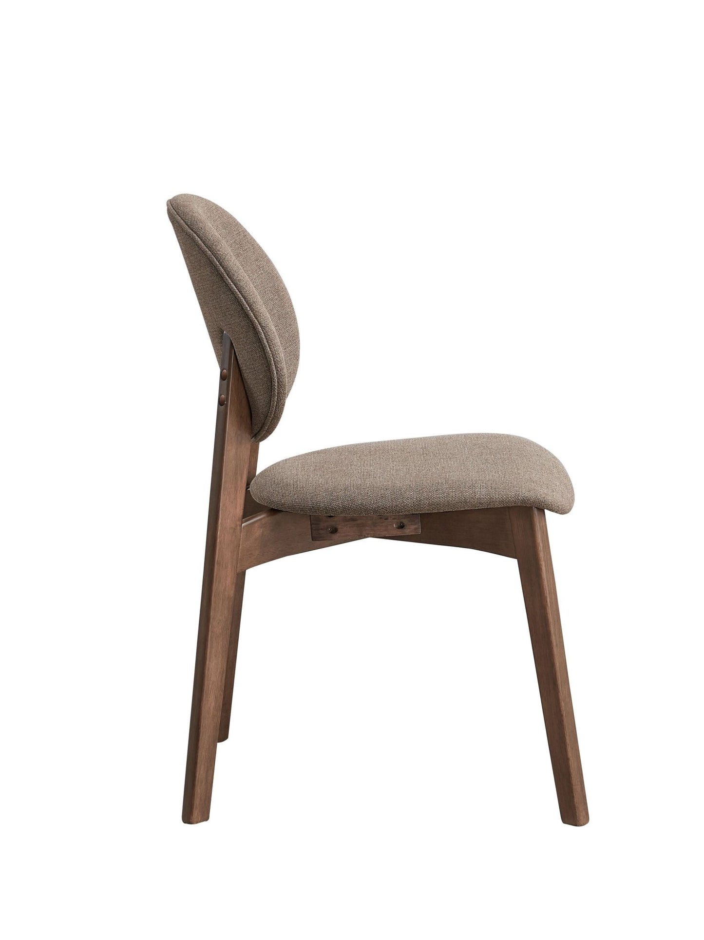 5-Piece Light Brown & Walnut Dining Set with Curved Base Table - 1st Choice Furniture Direct