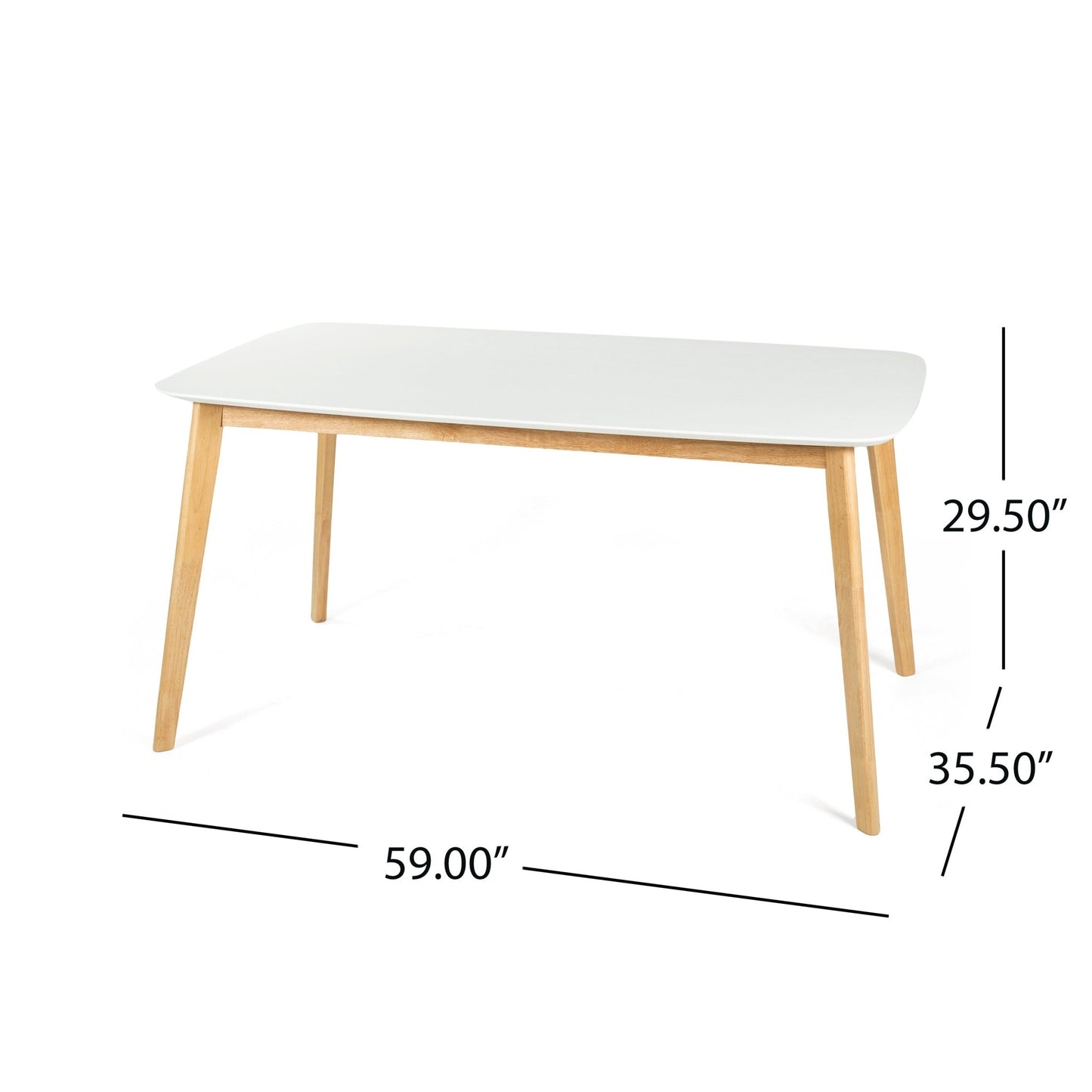 5-Piece Mid-Century Modern Dining Set with Upholstered Chairs - 1st Choice Furniture Direct