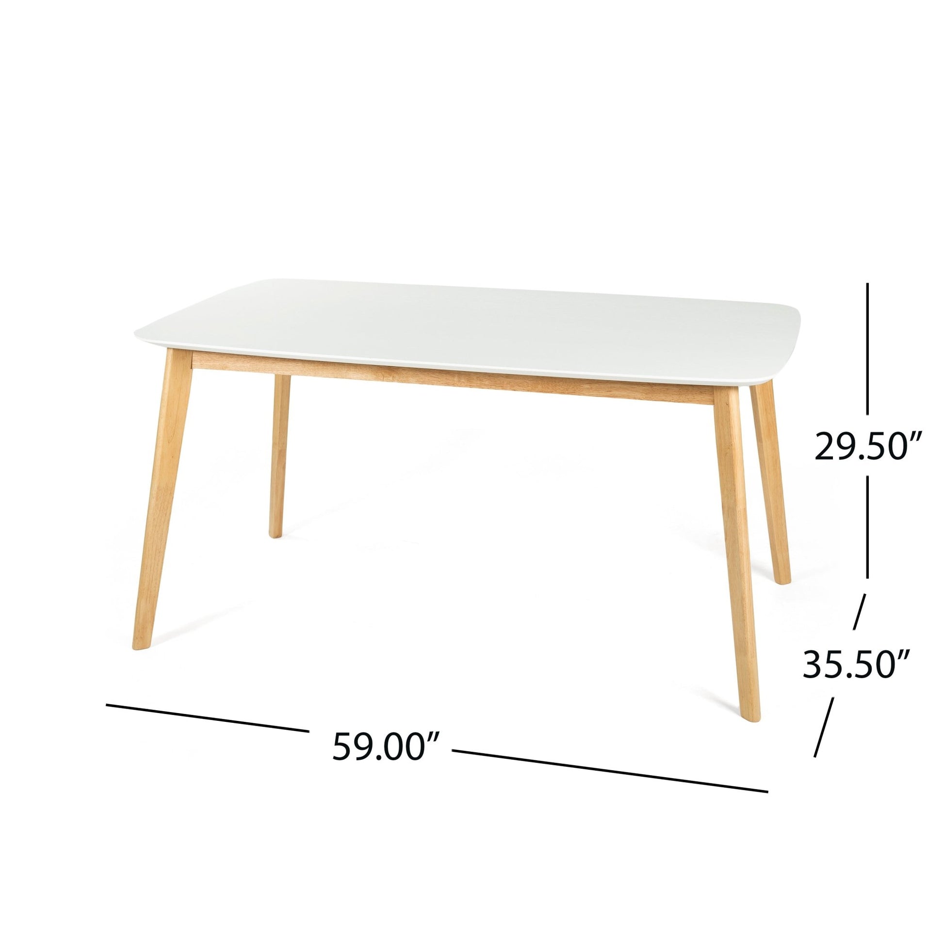 5-Piece Mid-Century Modern Dining Set with Upholstered Chairs - 1st Choice Furniture Direct