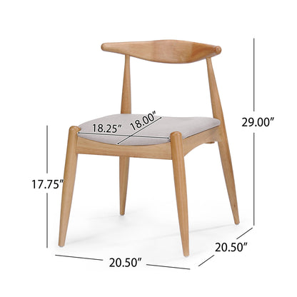 5-Piece Mid-Century Modern Dining Set with Upholstered Chairs - 1st Choice Furniture Direct