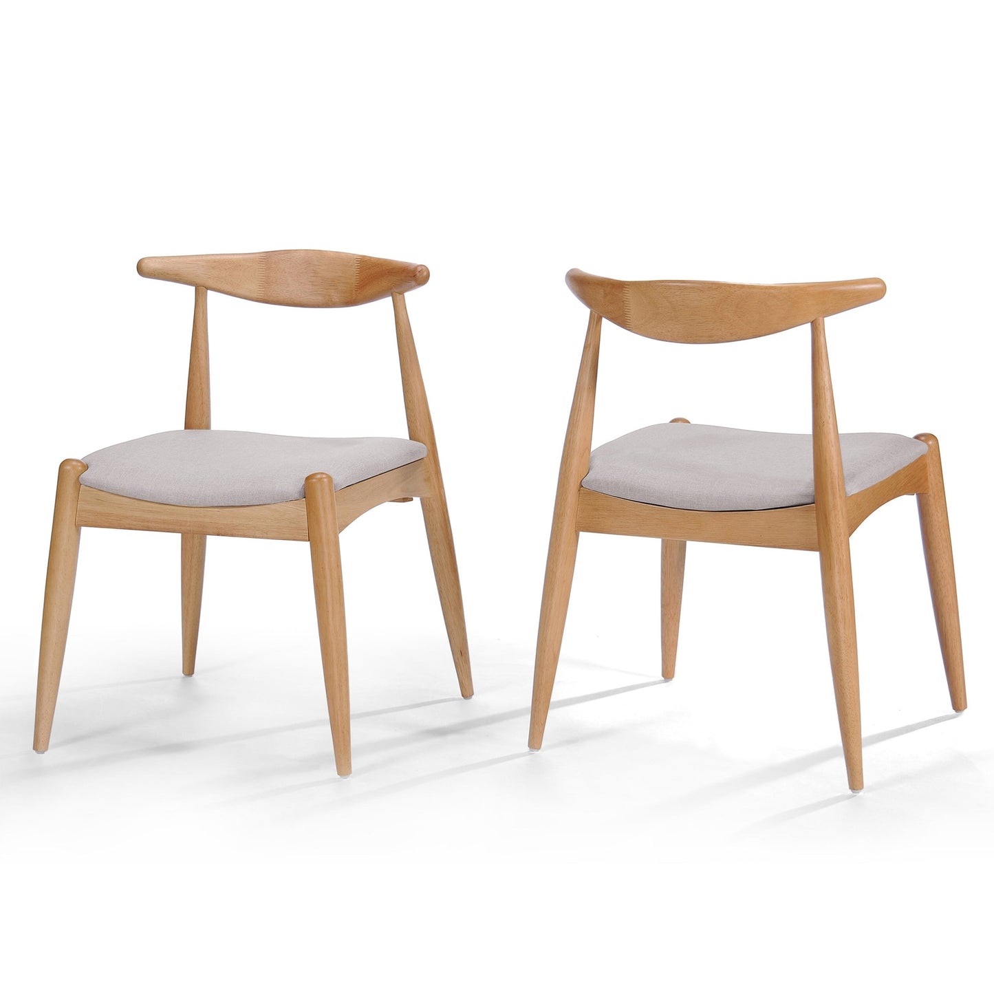 5-Piece Mid-Century Modern Dining Set with Upholstered Chairs - 1st Choice Furniture Direct