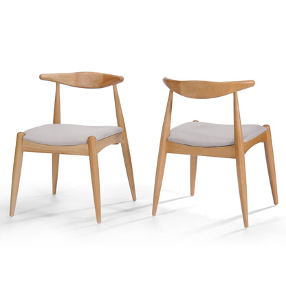 5-Piece Mid-Century Modern Dining Set with Upholstered Chairs - 1st Choice Furniture Direct