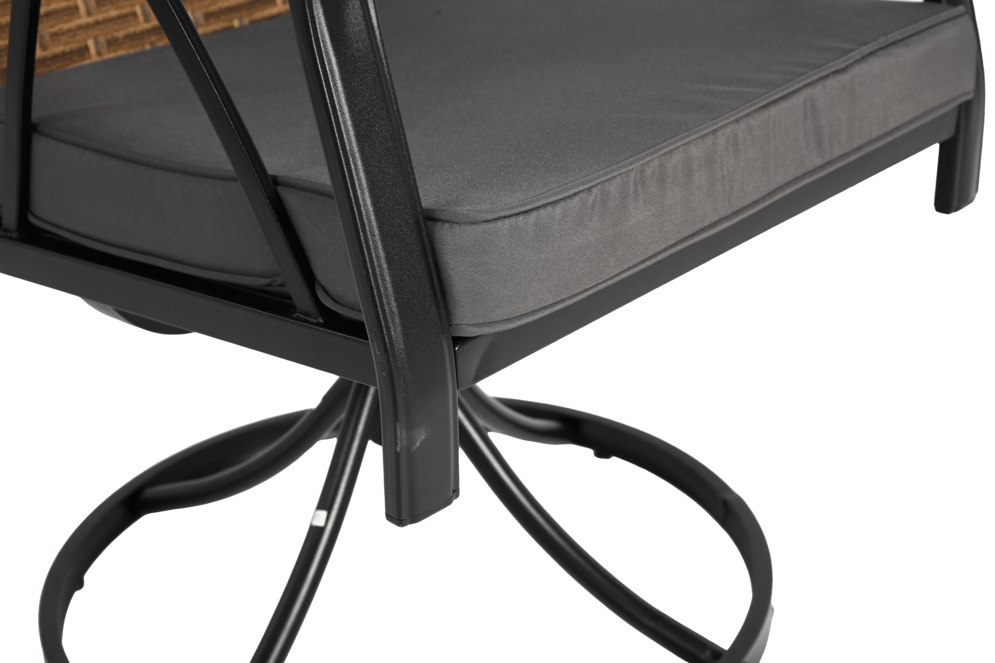 5 Piece Patio Dining Set for 4,Outdoor Wicker Furniture Set for Backyard Garden Deck Poolside with 4 Cushions Swivel Rocker Chairs,steel Table Top, Removable Cushions - 1st Choice Furniture Direct