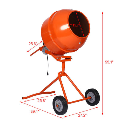 5.0 cu. ft. Portable Concrete Mixer,electric cement mixer ,ETL certificated copper motor - 1st Choice Furniture Direct