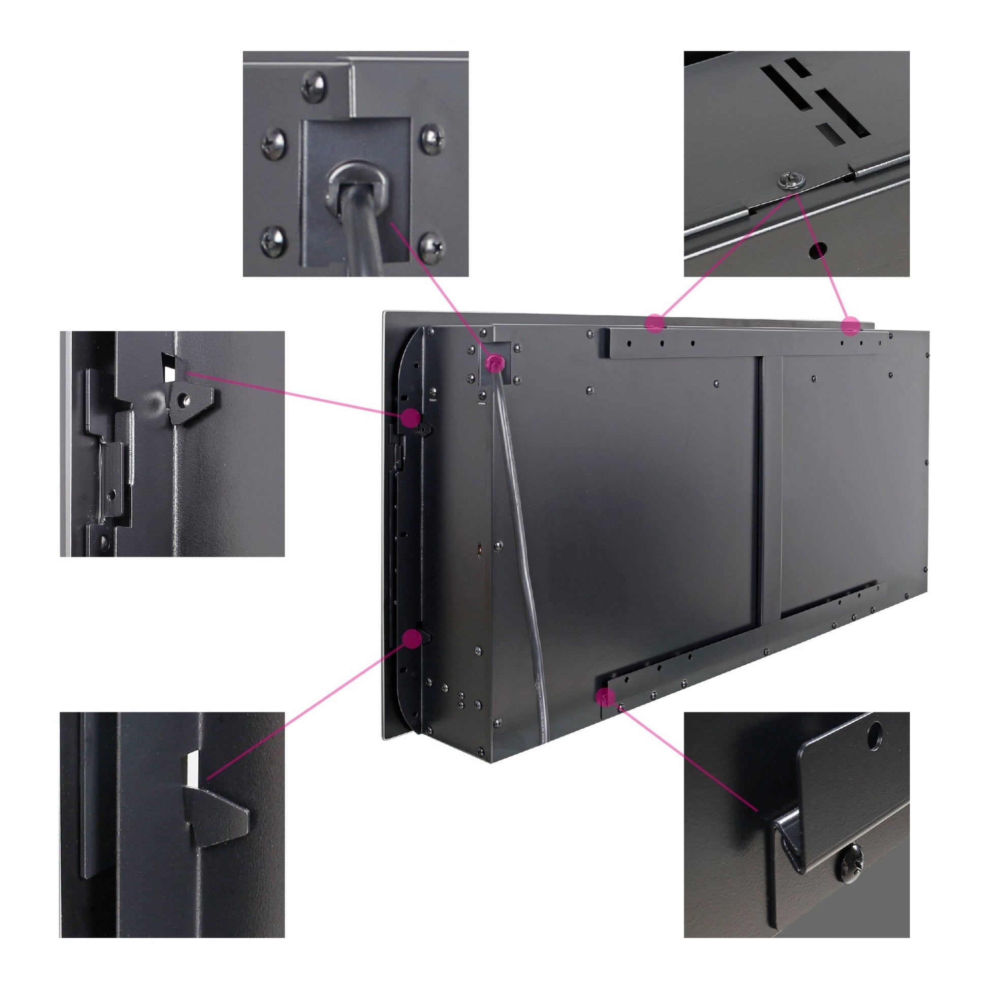 50 Inch Electric Fireplace Wall Mounted with Remote Control - 1st Choice Furniture Direct