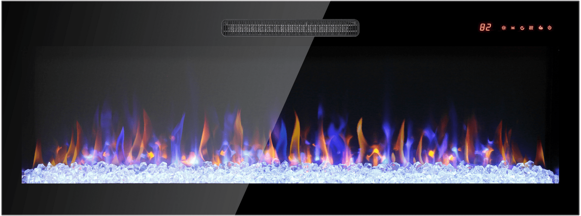 50 Inch Electric Fireplace Wall Mounted with Remote Control - 1st Choice Furniture Direct