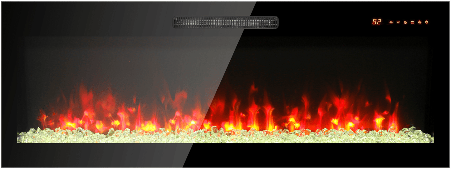 50 Inch Electric Fireplace Wall Mounted with Remote Control - 1st Choice Furniture Direct