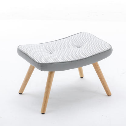 1st Choice Wooden Step Ottoman Wooden Stool Square Cushion