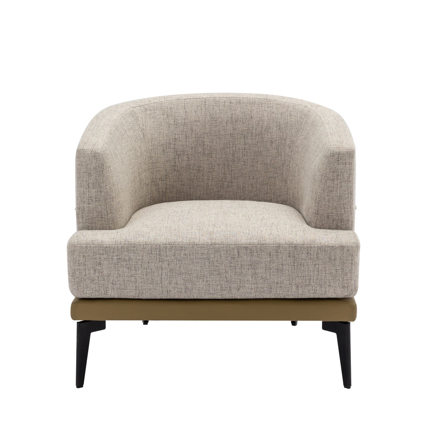 1st Choice Modern Two-tone Barrel Fabric Upholstered Round Chair