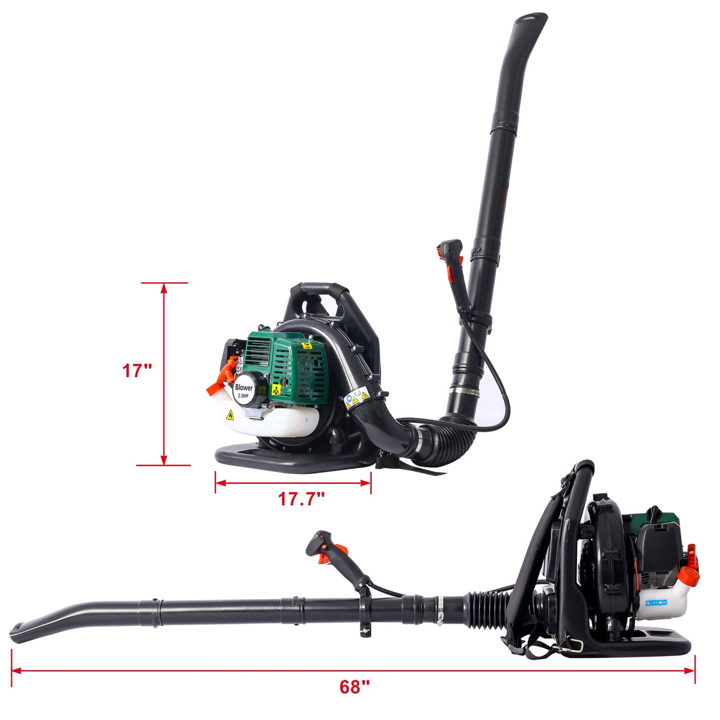 52cc Gas Backpack Leaf Blower – High Power 650 CFM Yard Tool - 1st Choice Furniture Direct