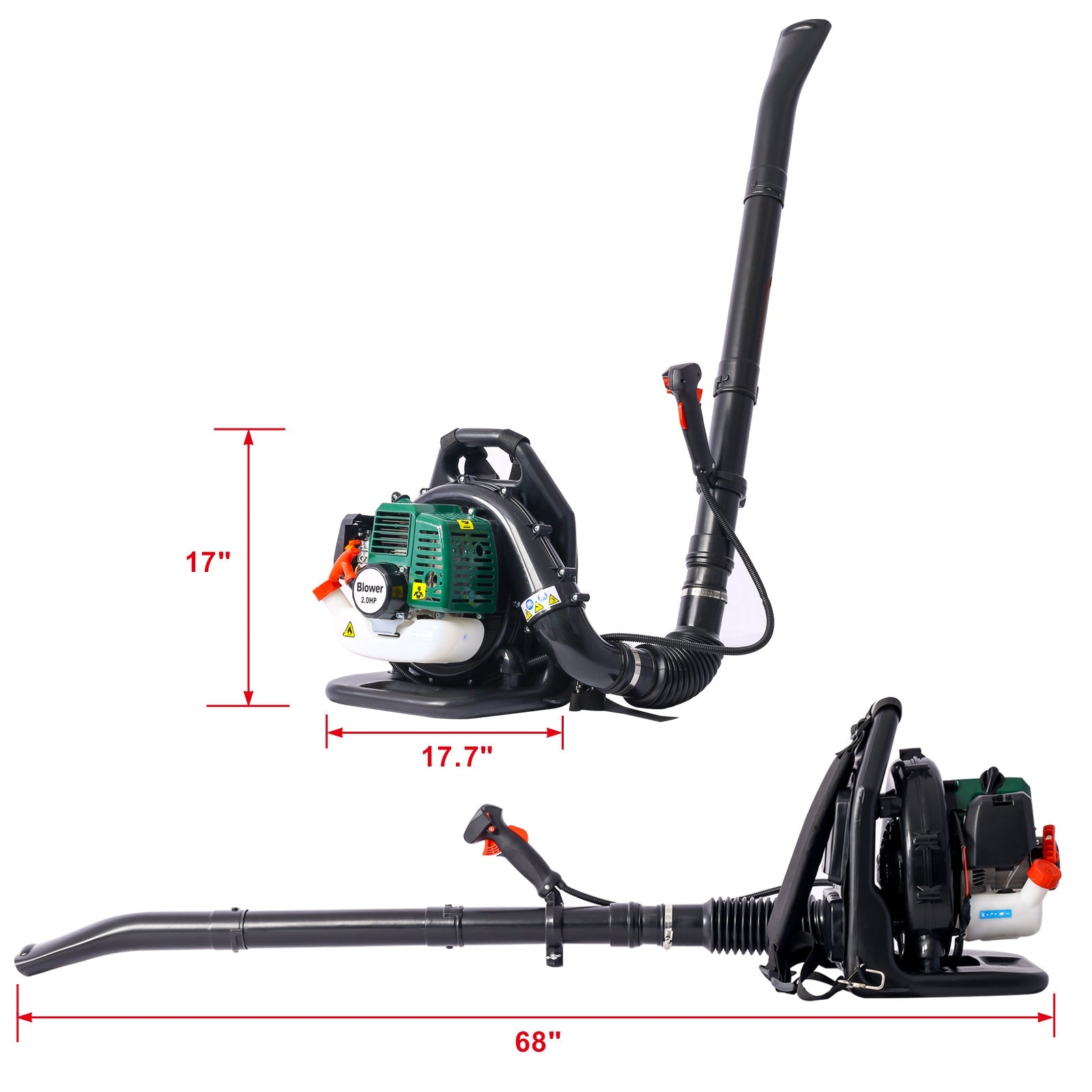52cc Gas Backpack Leaf Blower – High Power 650 CFM Yard Tool - 1st Choice Furniture Direct