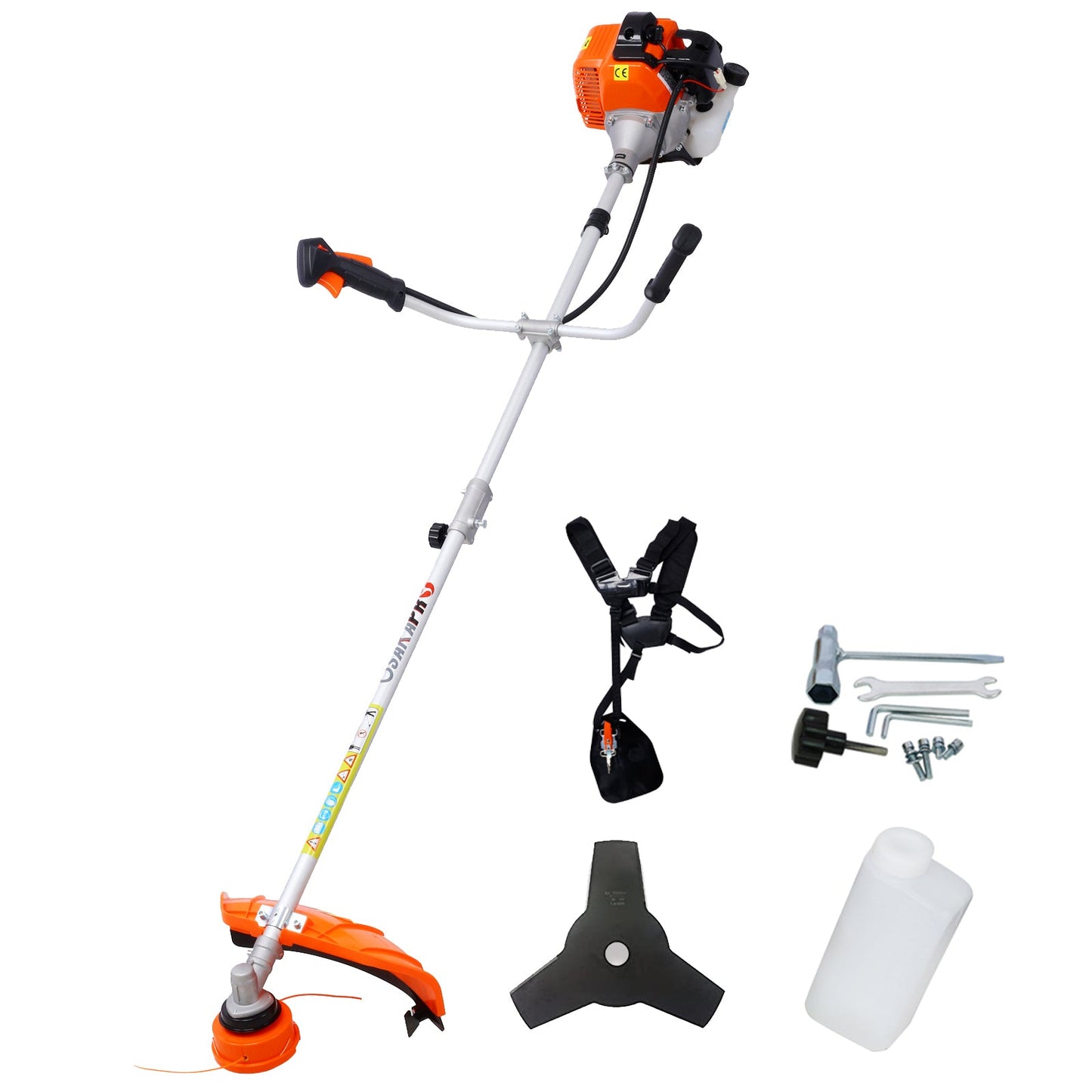 52cc Gas String Trimmer & Brush Cutter 2 - in - 1 | Heavy Duty Weed Eater with Shoulder Strap - 1st Choice Furniture Direct