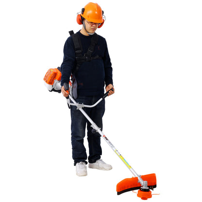52cc Gas String Trimmer & Brush Cutter 2 - in - 1 | Heavy Duty Weed Eater with Shoulder Strap - 1st Choice Furniture Direct