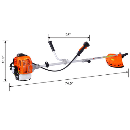 52cc Gas String Trimmer & Brush Cutter 2 - in - 1 | Heavy Duty Weed Eater with Shoulder Strap - 1st Choice Furniture Direct