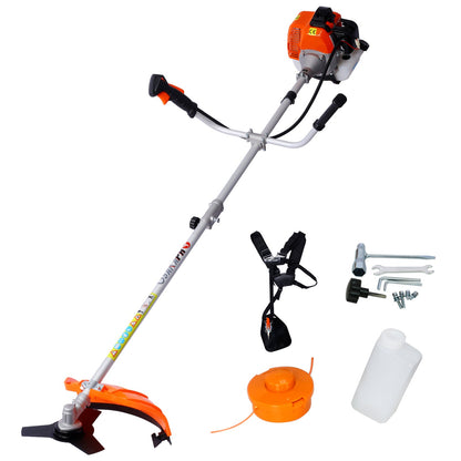 52cc Weed Eater/Wacker Gas Powered, 2 in 1 String Trimme,with 10'' Brush Cutter,Rubber Handle & Shoulder Strap Included - 1st Choice Furniture Direct