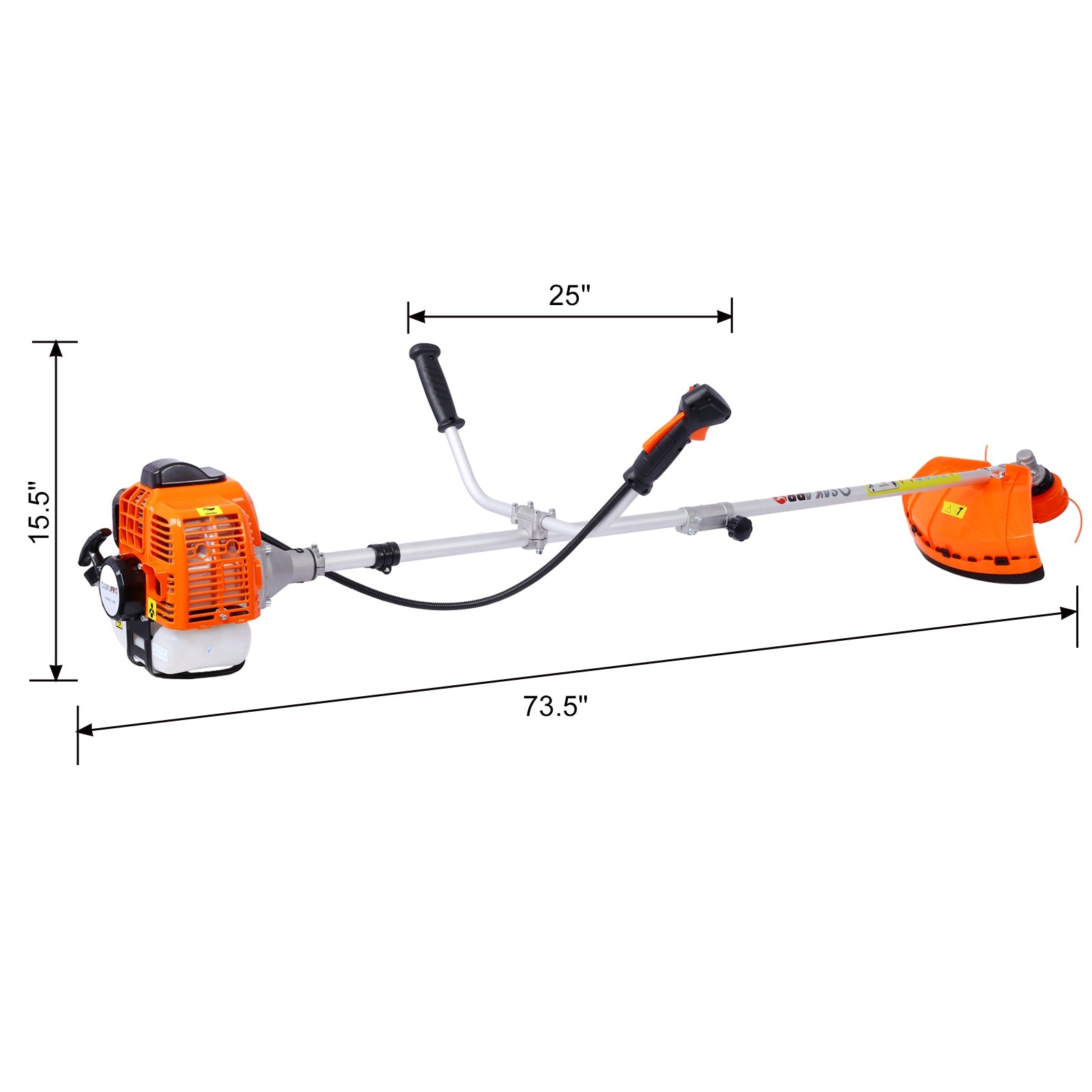 52cc Weed Eater/Wacker Gas Powered, 2 in 1 String Trimme,with 10'' Brush Cutter,Rubber Handle & Shoulder Strap Included - 1st Choice Furniture Direct