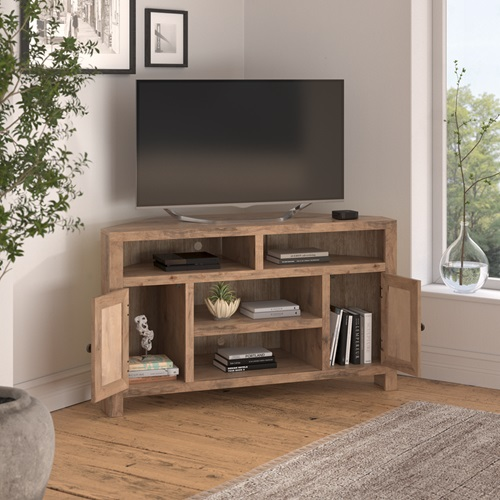 1st Choice Rustic Alder Wood Entertainment Console for Elegant Homes