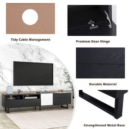 1st Choice Modern TV Stand Table for 80" with Double Storage Space