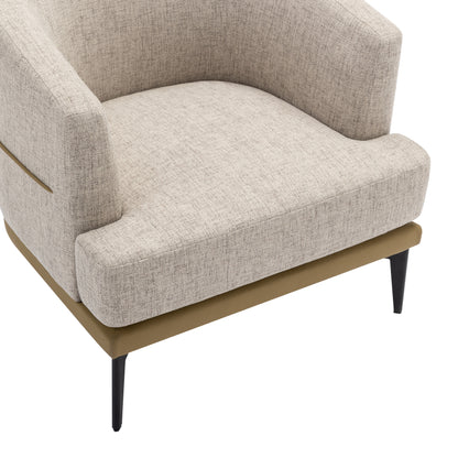 1st Choice Modern Two-tone Barrel Fabric Upholstered Round Chair