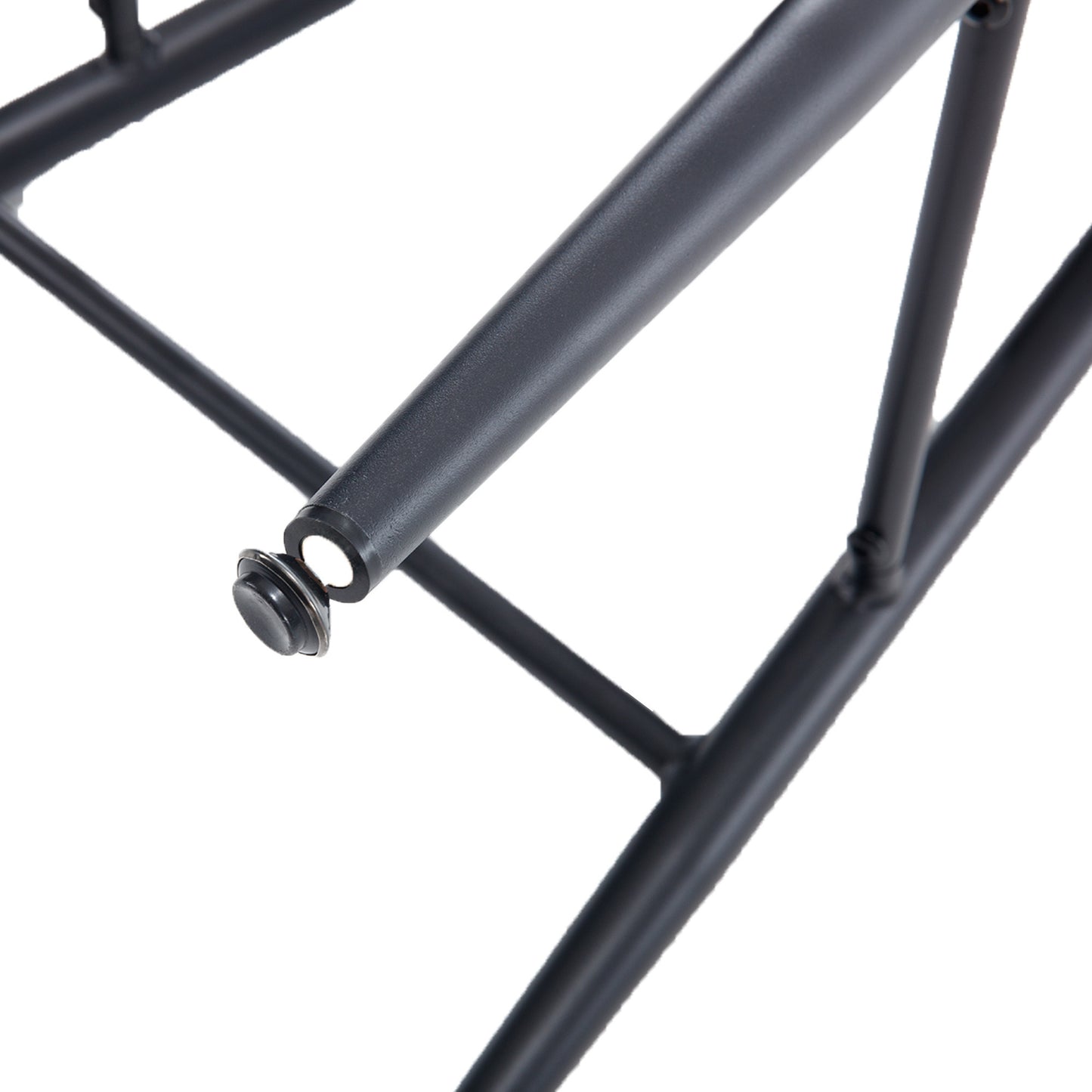 Bar Stools Set of 2 Armless Counter Low Bar Stools Without Back Modern PU Leather Stools with Metal Leg and Footrest ,Black