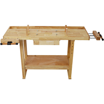 55 - Inch Wood Workbench - Wooden Workbench for Garage Workshop and Home - 1st Choice Furniture Direct