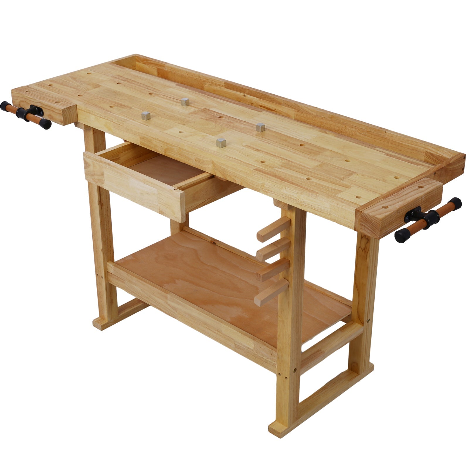 55 - Inch Wood Workbench - Wooden Workbench for Garage Workshop and Home - 1st Choice Furniture Direct