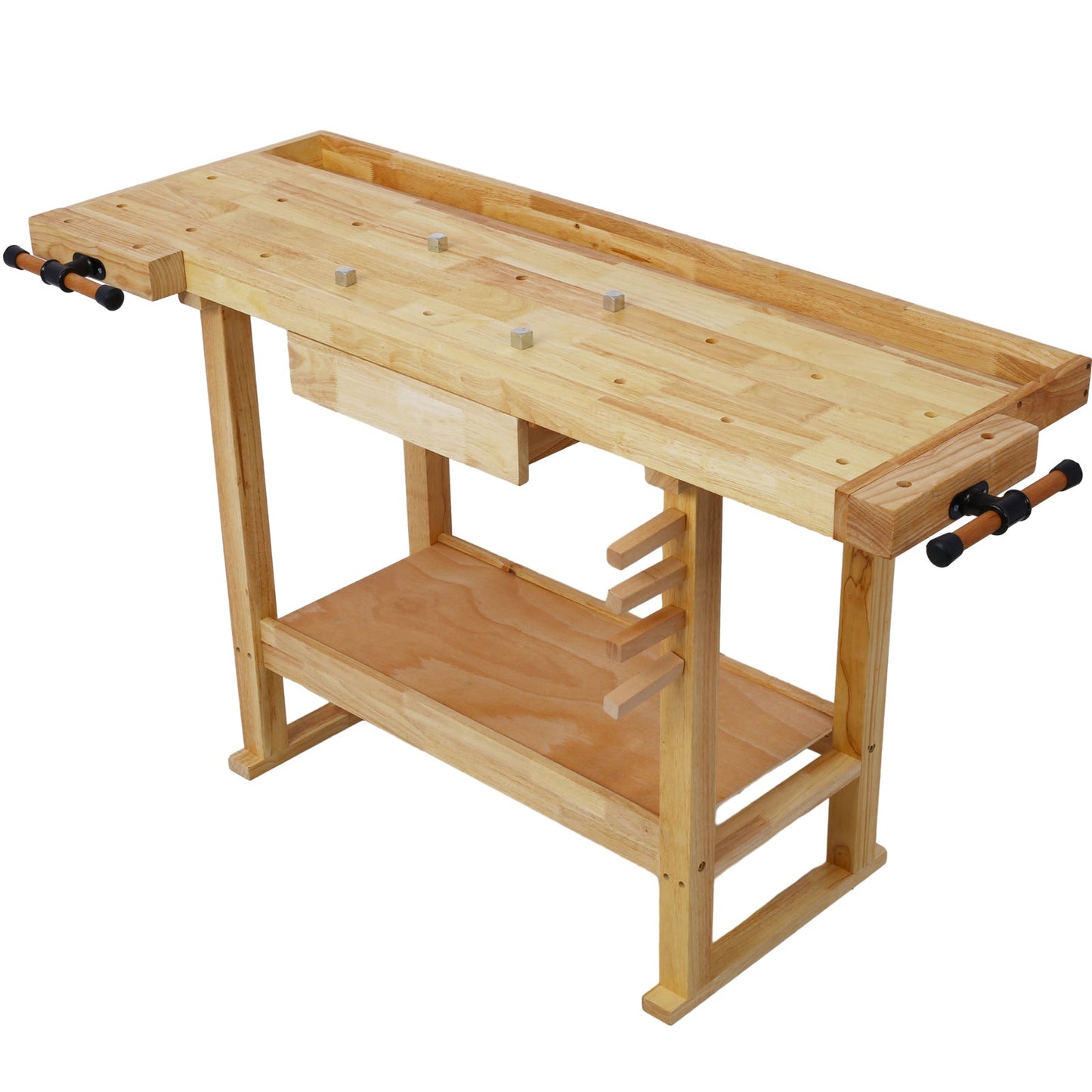 55 - Inch Wood Workbench - Wooden Workbench for Garage Workshop and Home - 1st Choice Furniture Direct