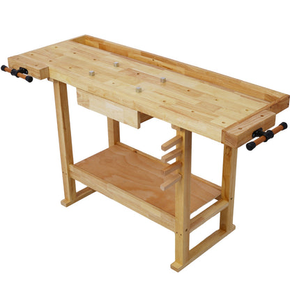 55 - Inch Wood Workbench - Wooden Workbench for Garage Workshop and Home - 1st Choice Furniture Direct