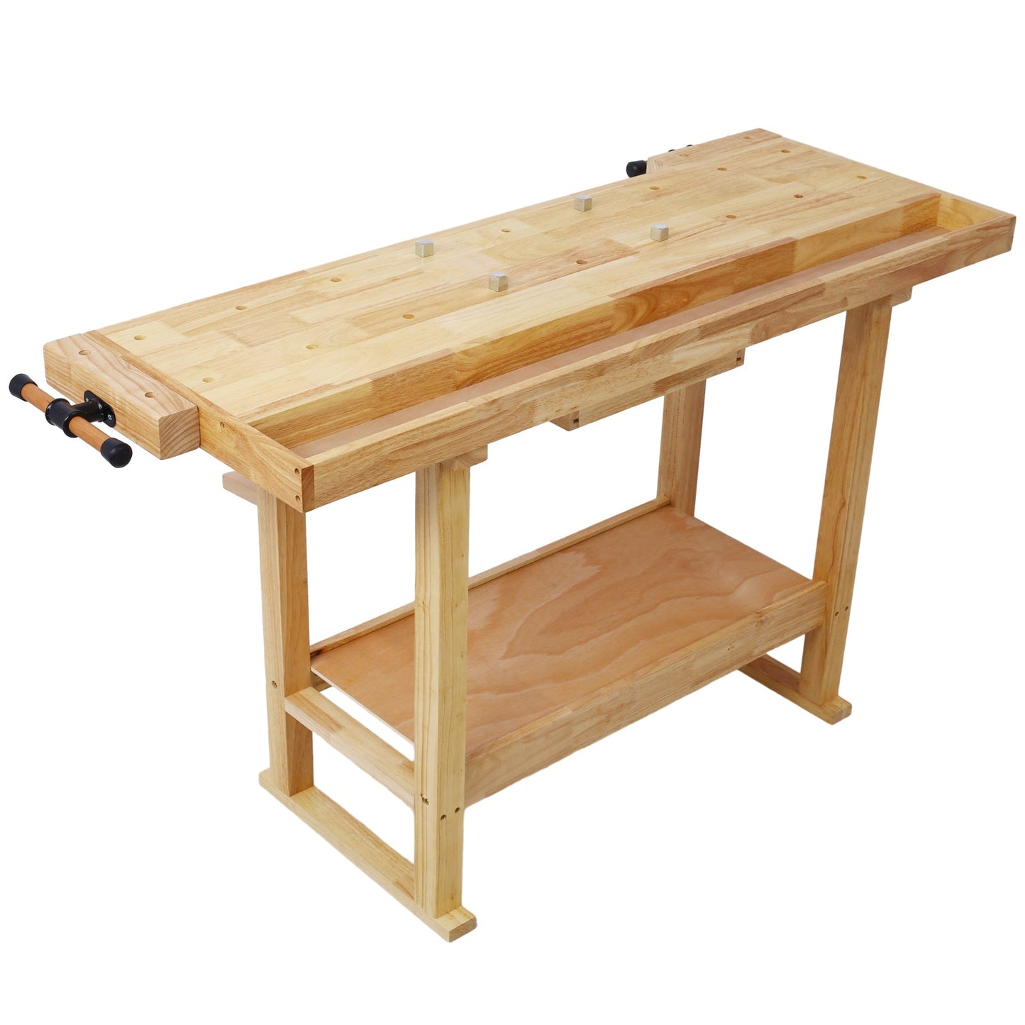 55 - Inch Wood Workbench - Wooden Workbench for Garage Workshop and Home - 1st Choice Furniture Direct