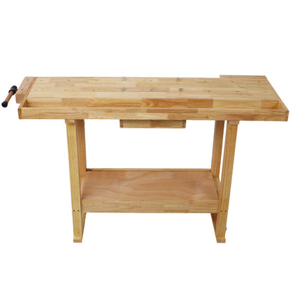 55 - Inch Wood Workbench - Wooden Workbench for Garage Workshop and Home - 1st Choice Furniture Direct