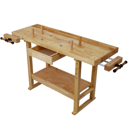 55 - Inch Wood Workbench - Wooden Workbench for Garage Workshop and Home - 1st Choice Furniture Direct