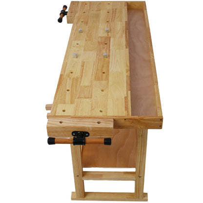 55 - Inch Wood Workbench - Wooden Workbench for Garage Workshop and Home - 1st Choice Furniture Direct