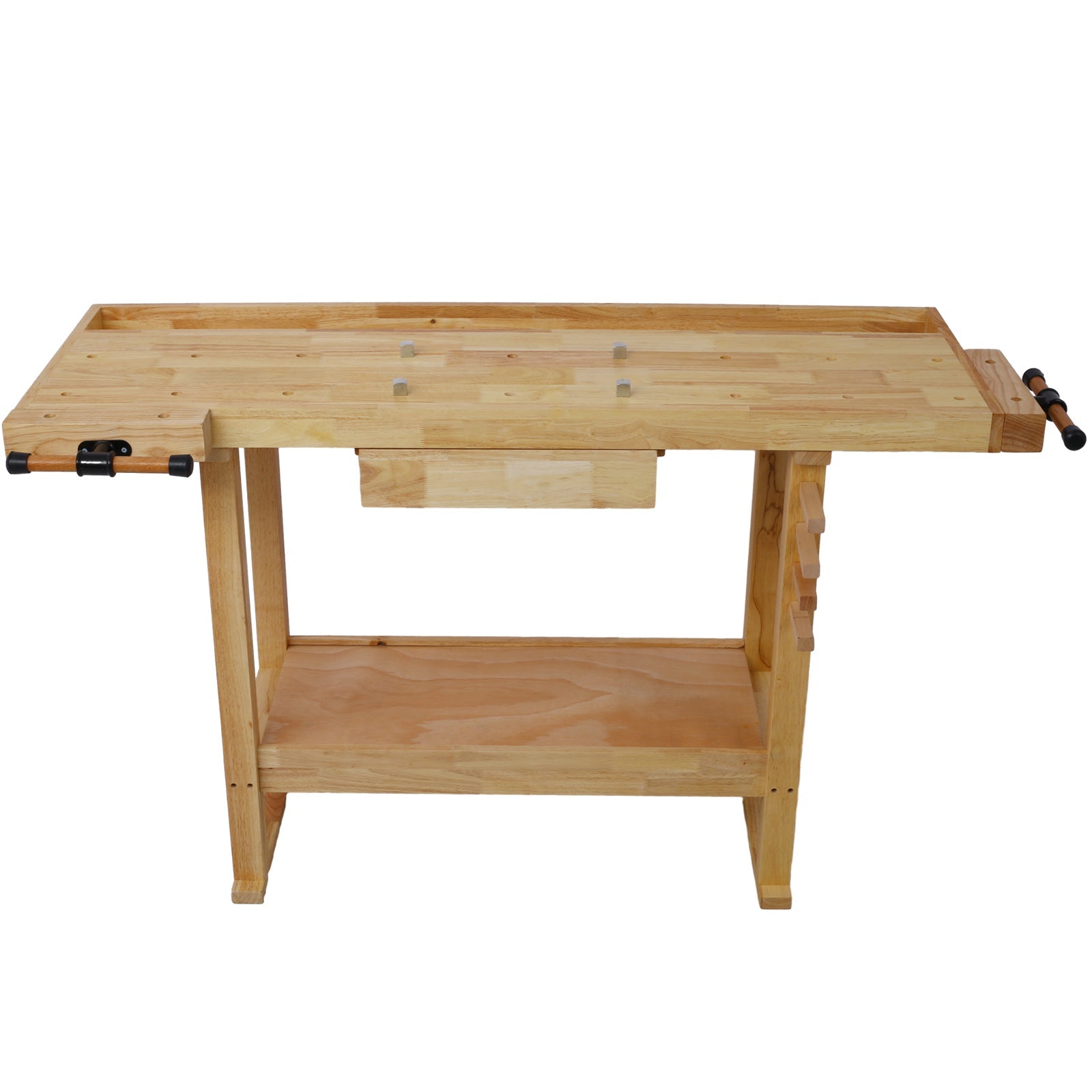 55 - Inch Wood Workbench - Wooden Workbench for Garage Workshop and Home, with Bar Clamps Set 16 inch x 4 - 3/4 inch Throat,Pack of 2 - 1st Choice Furniture Direct