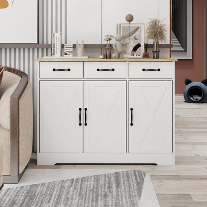 1st Choice Versatile White Sideboard Buffet Cabinet