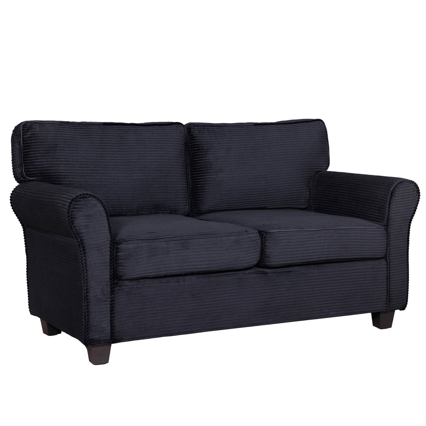 57' Modern 2 - Seater Corduroy Sofa With Removable Backrest & Seat Cushions,Padded Armrests,High Rebound Sponge Filled with Solid Wood and Composite Frame,Easy Assembly For Living Room,Bedroom,Office. - 1st Choice Furniture Direct