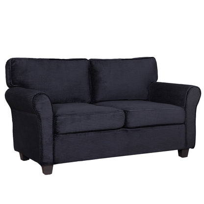 57' Modern 2 - Seater Corduroy Sofa With Removable Backrest & Seat Cushions,Padded Armrests,High Rebound Sponge Filled with Solid Wood and Composite Frame,Easy Assembly For Living Room,Bedroom,Office. - 1st Choice Furniture Direct