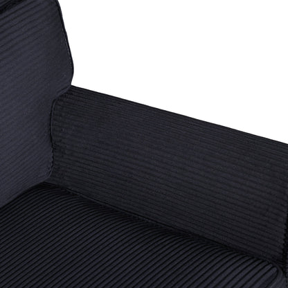 57' Modern 2 - Seater Corduroy Sofa With Removable Backrest & Seat Cushions,Padded Armrests,High Rebound Sponge Filled with Solid Wood and Composite Frame,Easy Assembly For Living Room,Bedroom,Office. - 1st Choice Furniture Direct