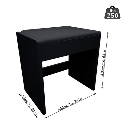 1st Choice Simple Hair Desk with Multi and Large Storage Space in Black