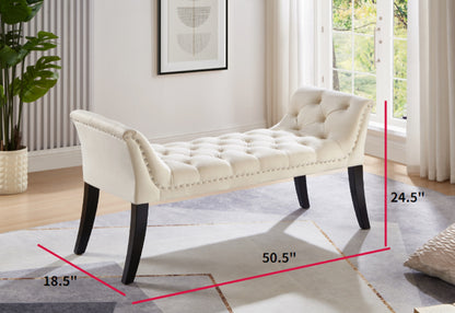 1st Choice Elegant Beige Bedroom Bench - Add a Touch of Comfort and Style