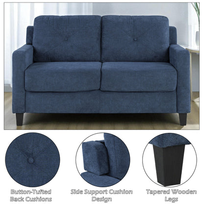 58'W Navy Chenille Loveseat - 1st Choice Furniture Direct