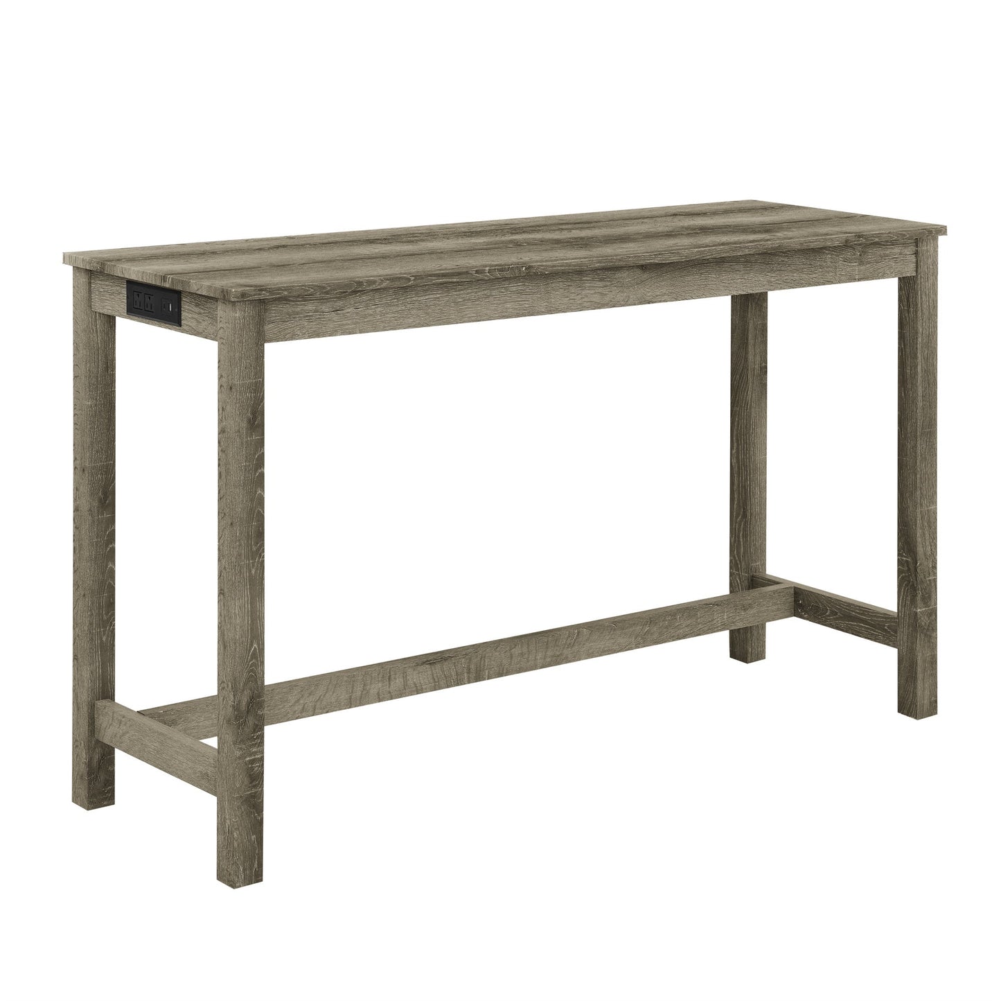 59” Bar Table Set with Power Outlet | 4 - Piece Dining Table with 3 Upholstered Stools - 1st Choice Furniture Direct