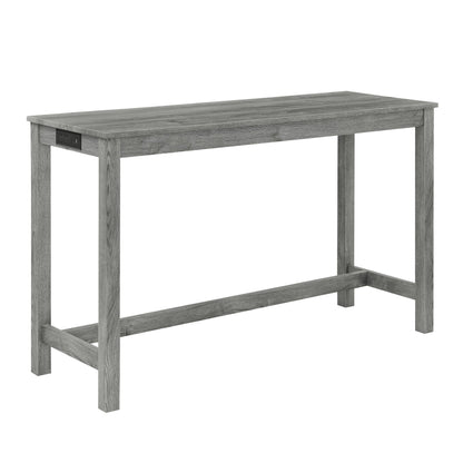 59 Inch Bar Table, Dining Table, Sofa Table with Power Outlet, 3 Upholstered Stools, 4 Piece Bar Table and Chair Set for Living Room, Dining Room, Kitchen - 1st Choice Furniture Direct